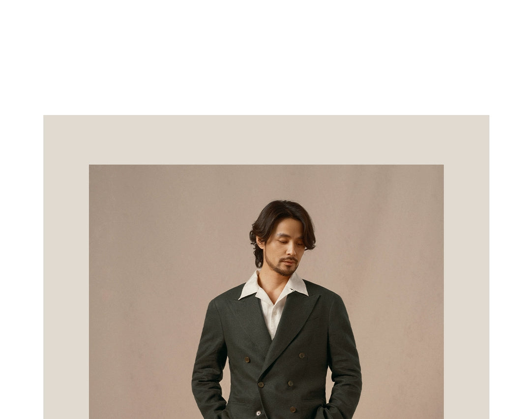 Linen Double-Breasted Blazer