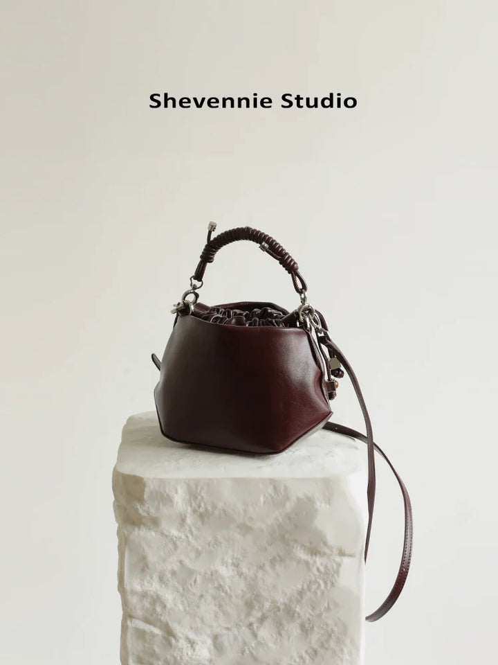 Leather Wrapped Bucket Bag