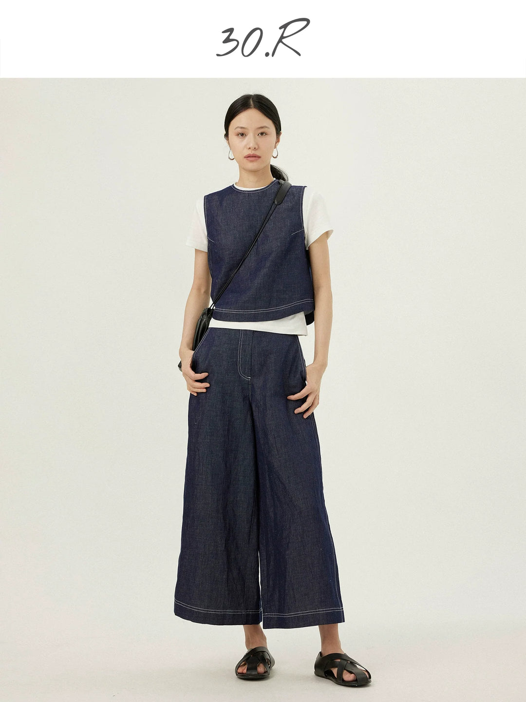 Linen Denim Contrast Set