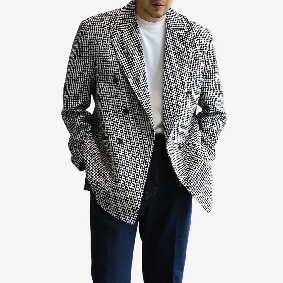 Double-Breasted Tweed Suit