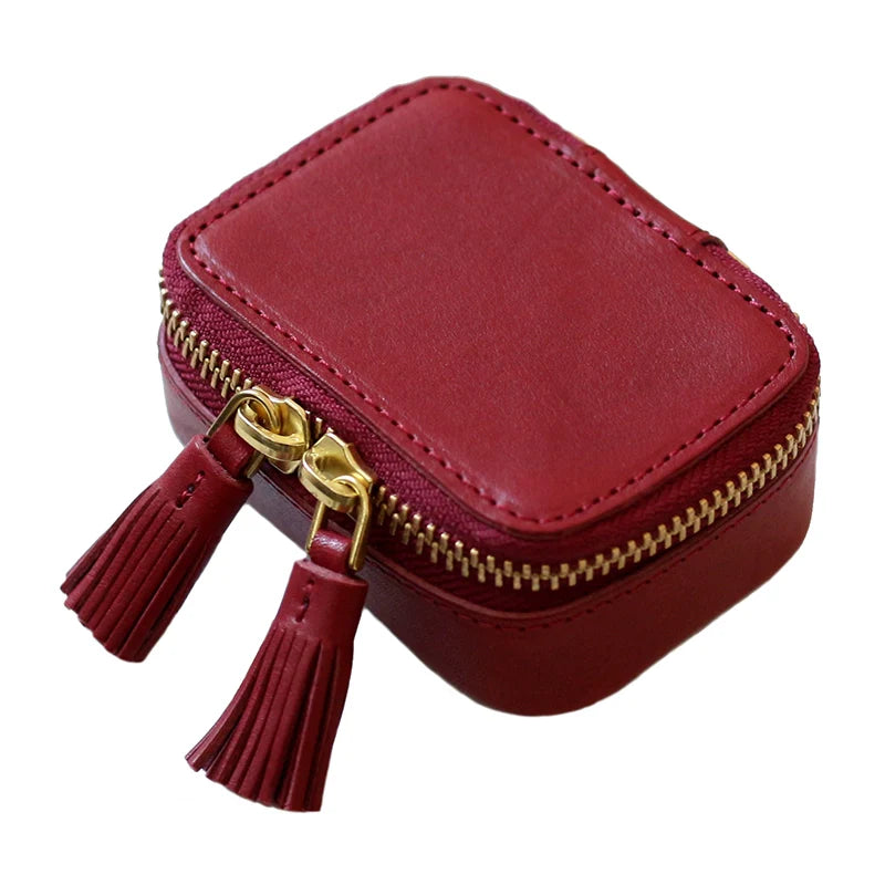 Leather Tassel Cosmetic Case