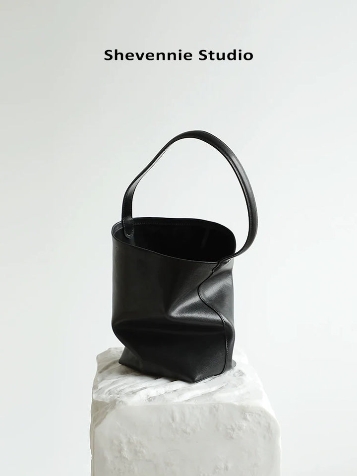 Soft Leather Bucket Bag