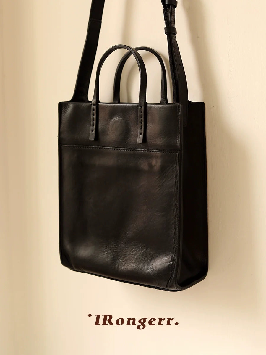 Classic Leather Commuter Tote