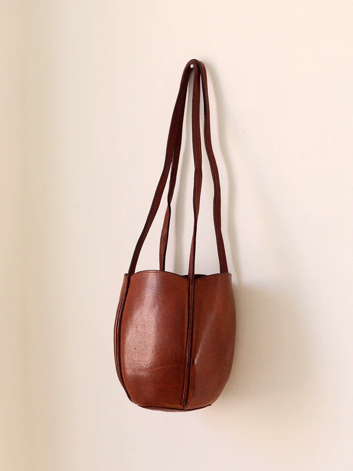 Leather Blossom Bucket Bag