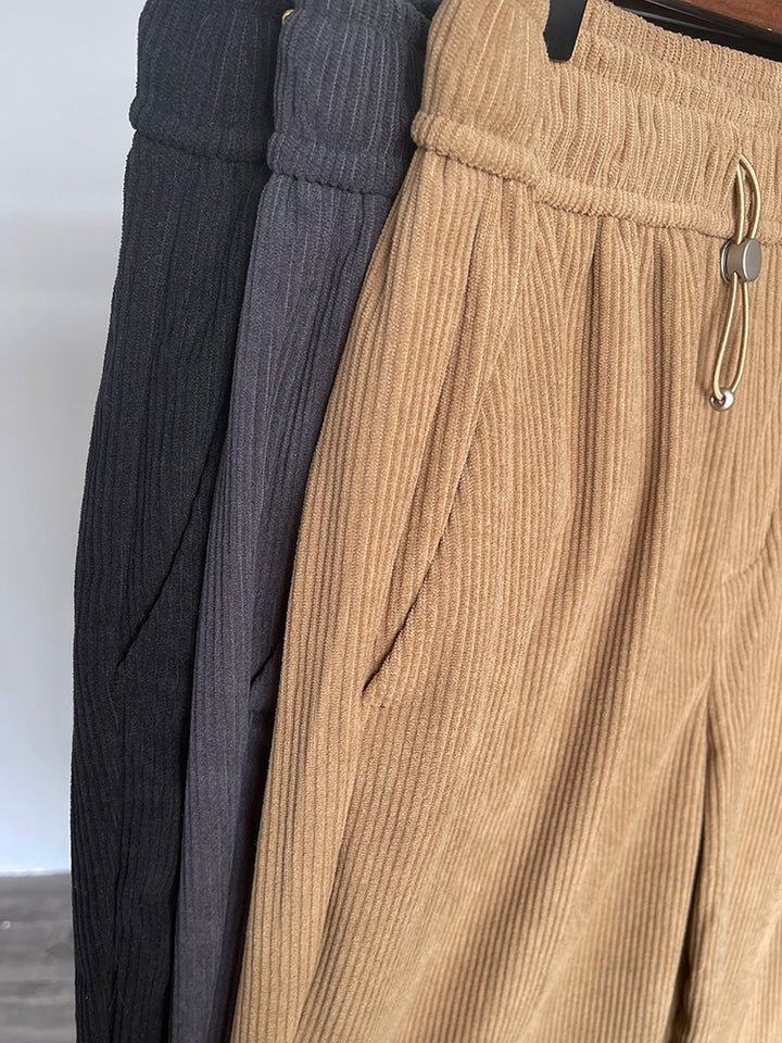 Corduroy Wide-Leg Pants