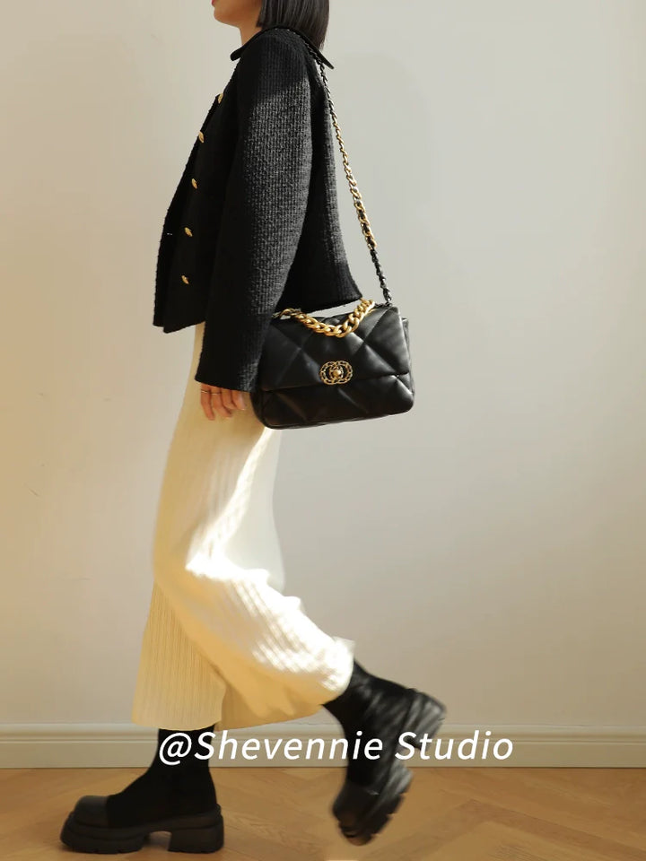 Shevennie Leather Chain Bag