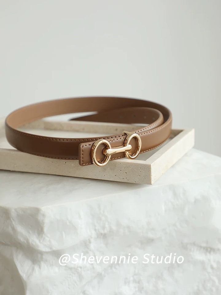 Genuine Leather Thin Belt