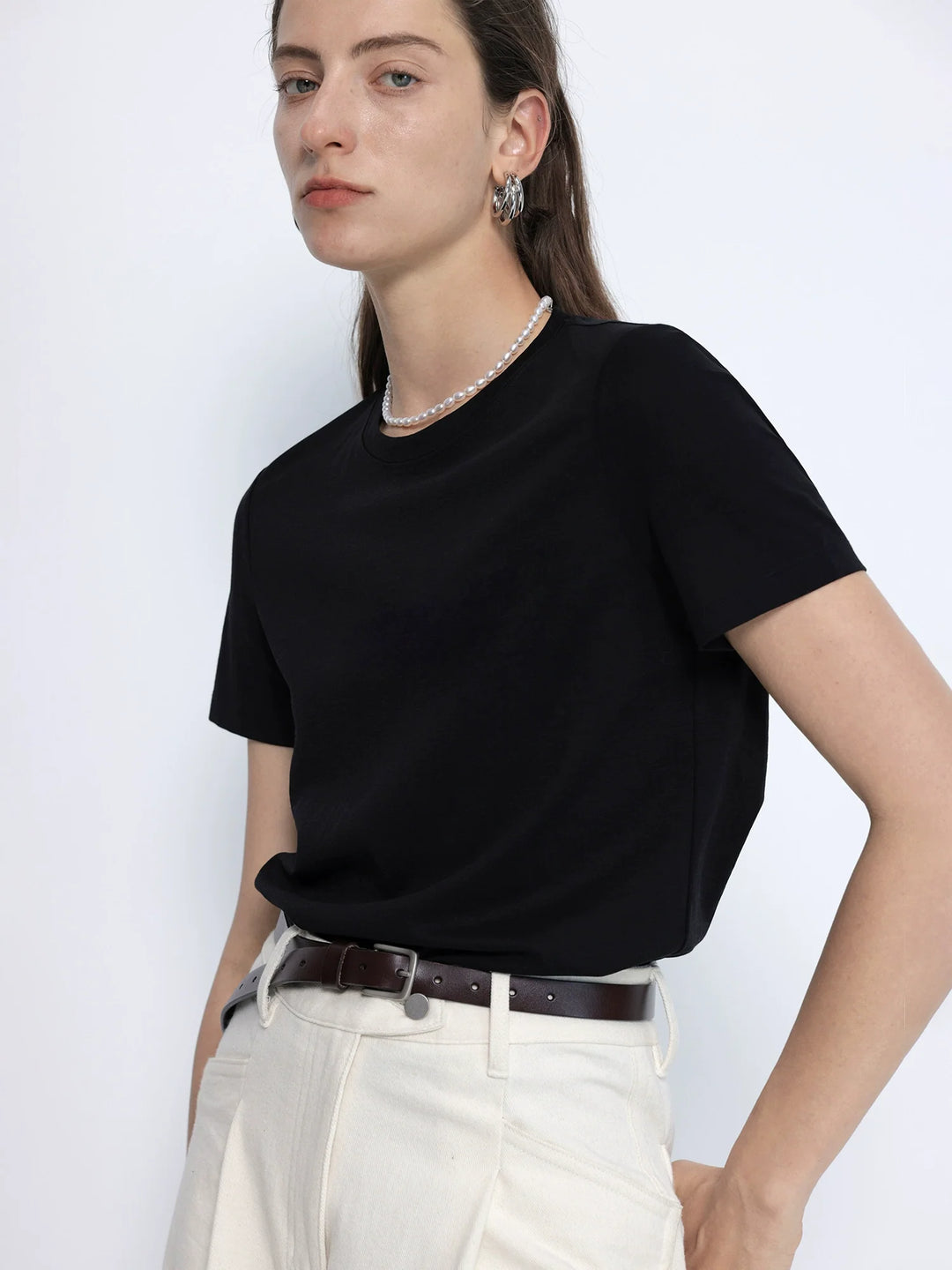 Mulberry Silk Pima Cotton Tee