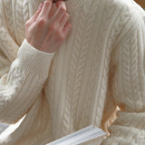 Cozy Homemade Wool Knit Sweater Jacket Winter Twist