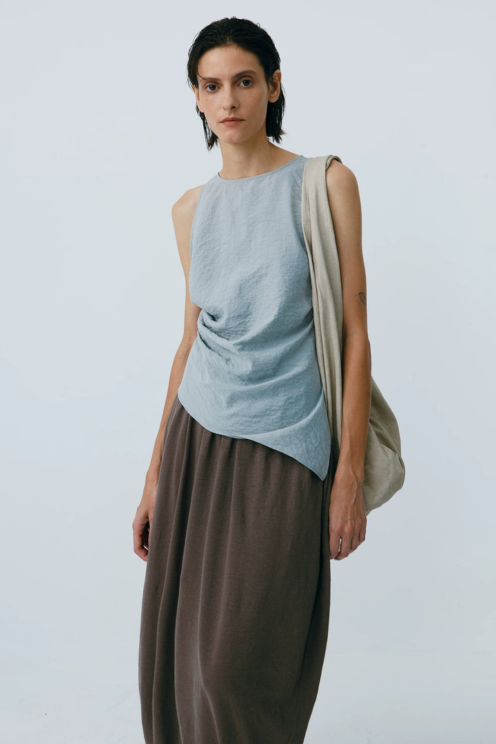 Mulberry Silk Asymmetrical Vest