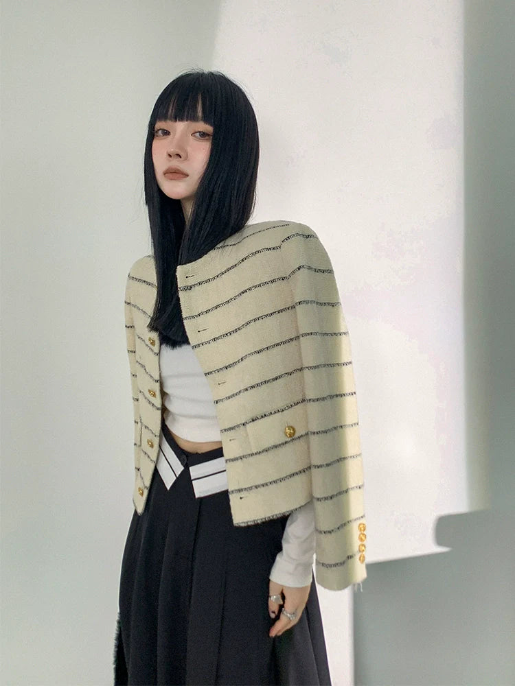 Striped Wool Spring Jacket