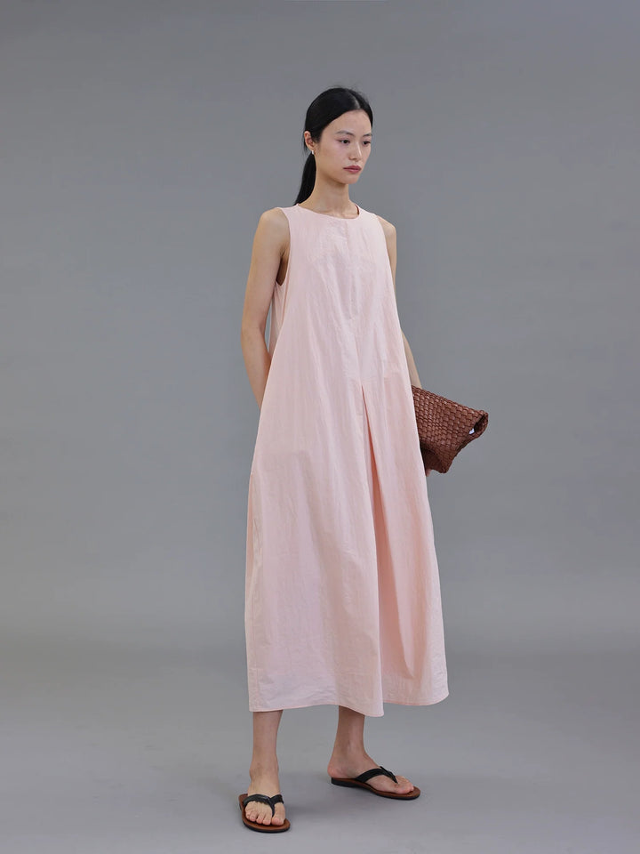 Washed Cotton Midi Dress