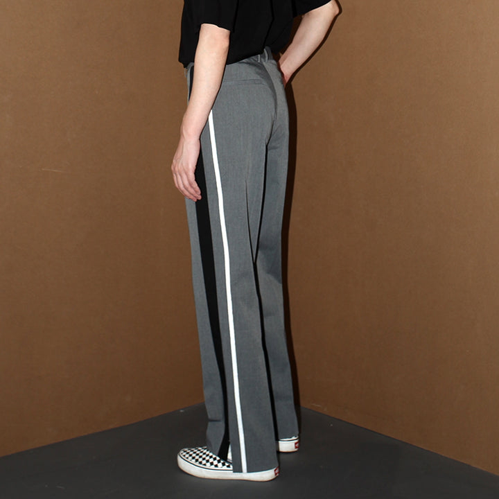 Stripe Wide-Leg Trousers