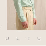 Men's Italian Long Point Collar Long Sleeve Shirt - Cotton Modal Wrinkle-Resistant Casual Shirt