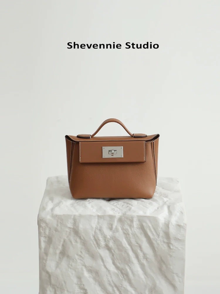 Autumn Lychee Leather Tote