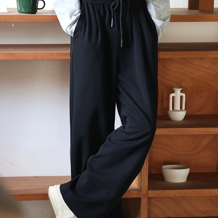 Japanese-style Homemade Spring Knitted Drawstring Pants for Men and Women