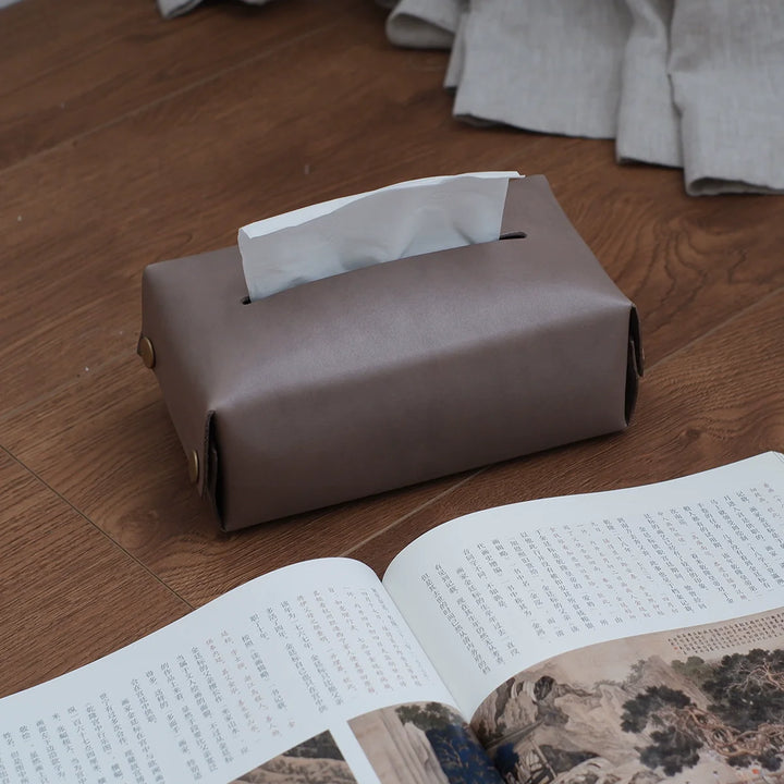 Handmade Leather Tissue Box