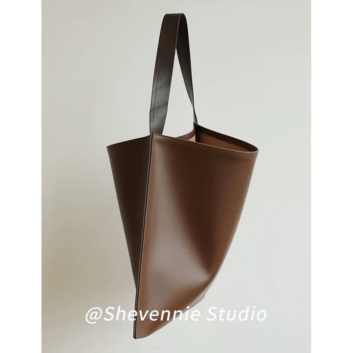 Leather Bucket Tote