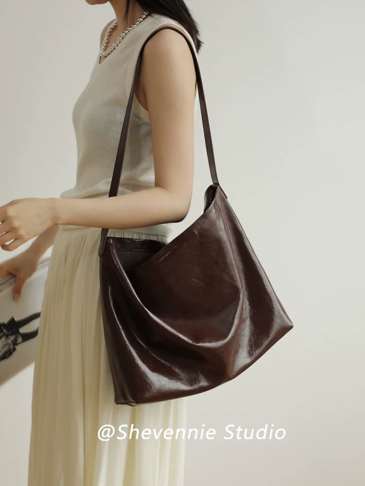 Soft Waxed Leather Tote