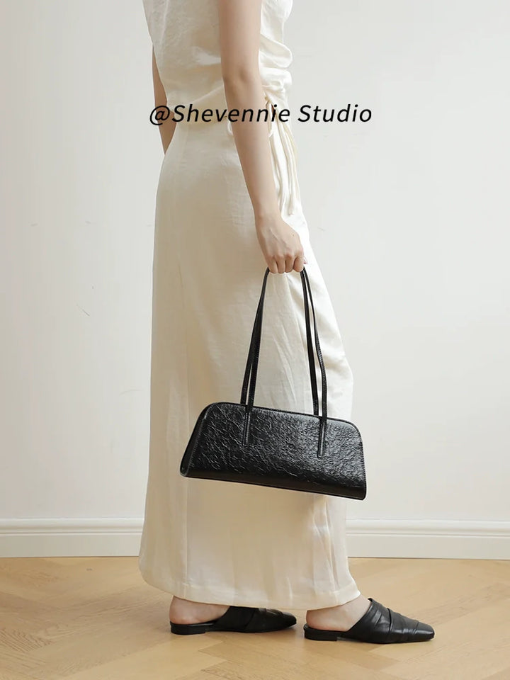 Leather Square Shoulder Bag