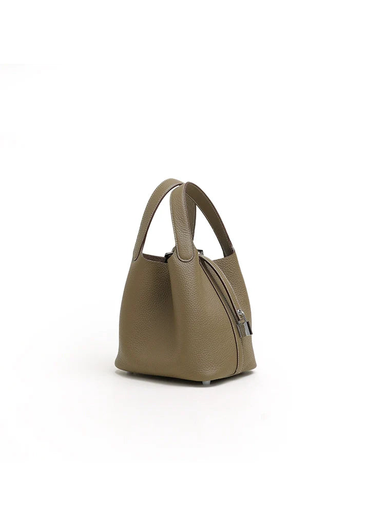 Leather Bucket Tote