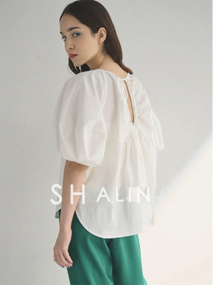 Summer Lantern Sleeve Blouse