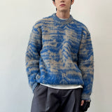 Custom Textured Outline Sweater with Lazy Niche Round Neck for Autumn/Winter Warmth