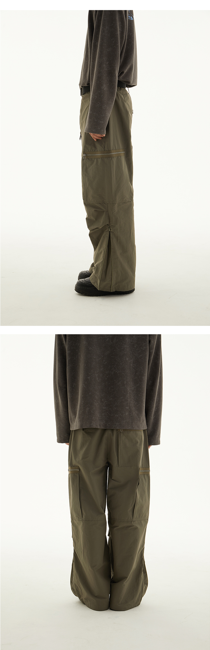 Nylon Cargo Trousers