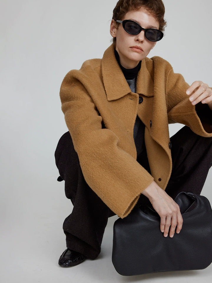 Wool Pleated Coat