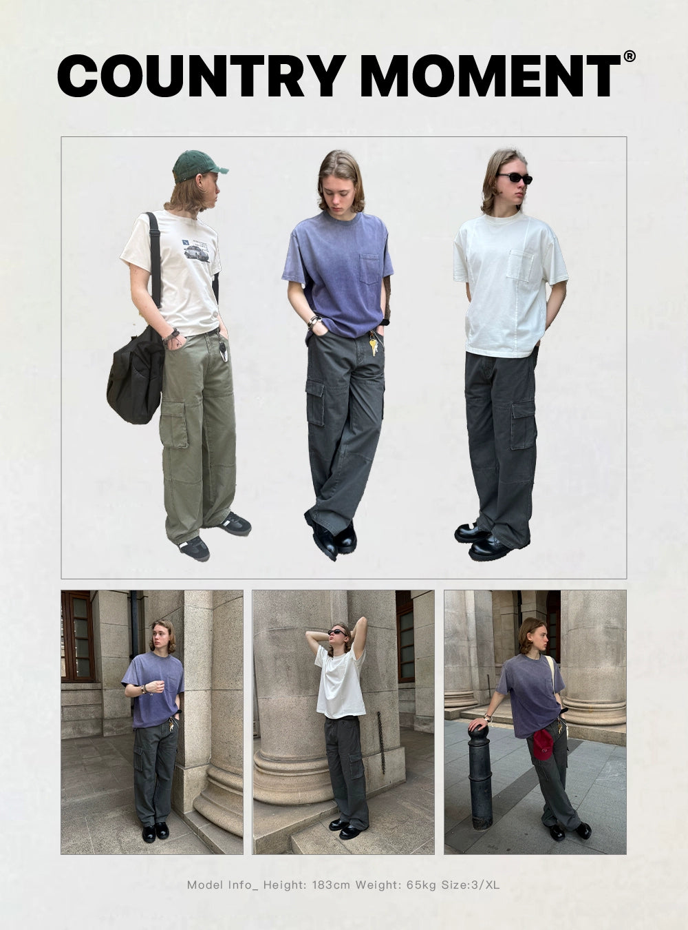 Panelled Cargo Trousers