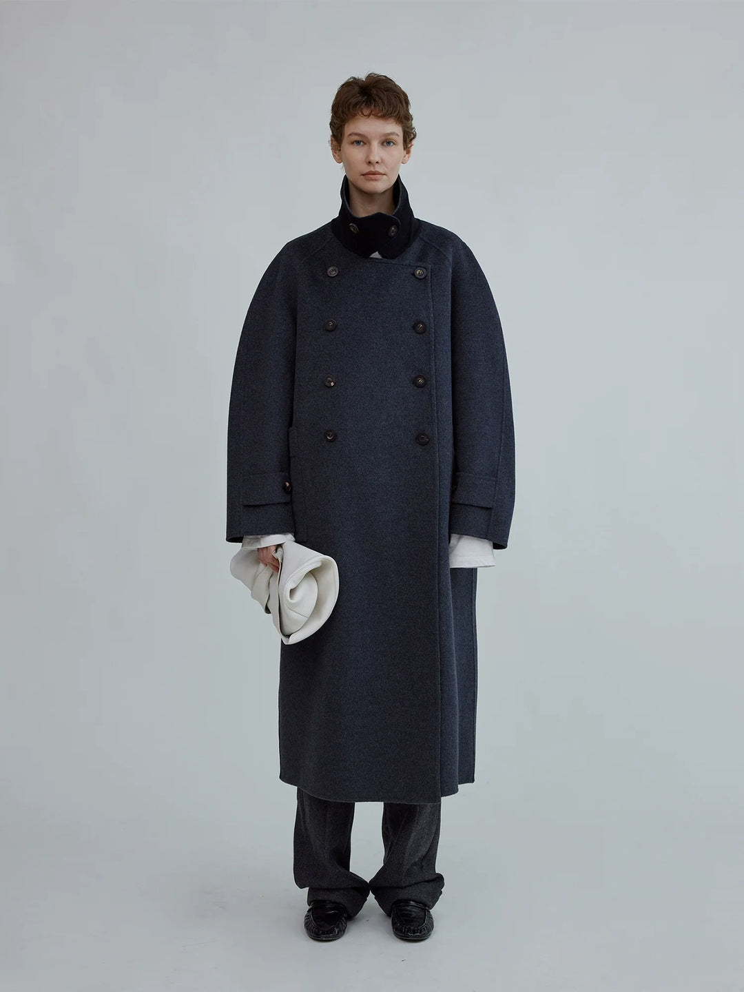 Cashmere Wool Double-Breasted Coat