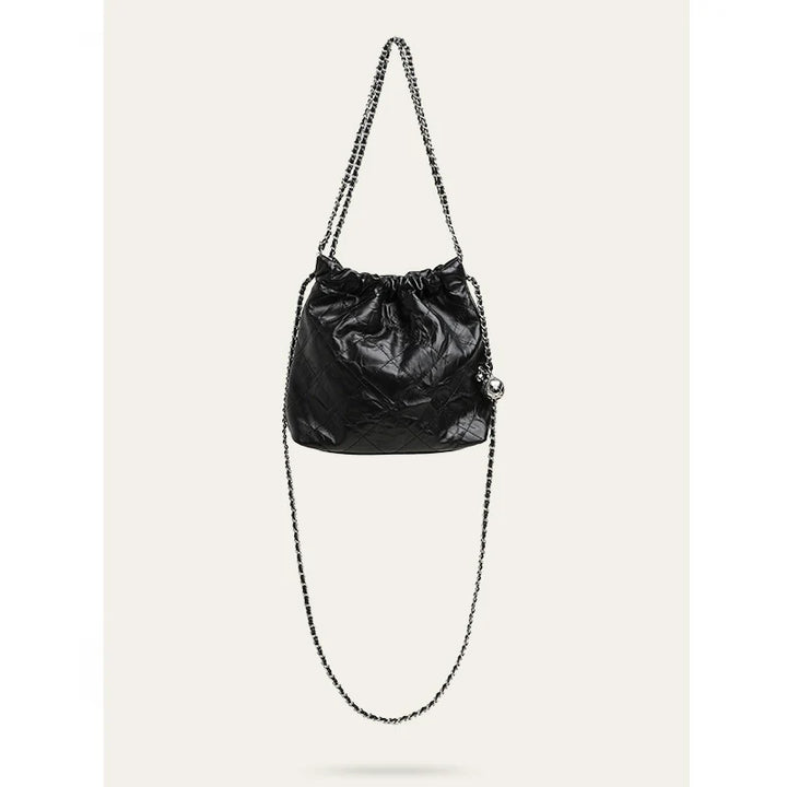 Waxed Leather Bucket Bag