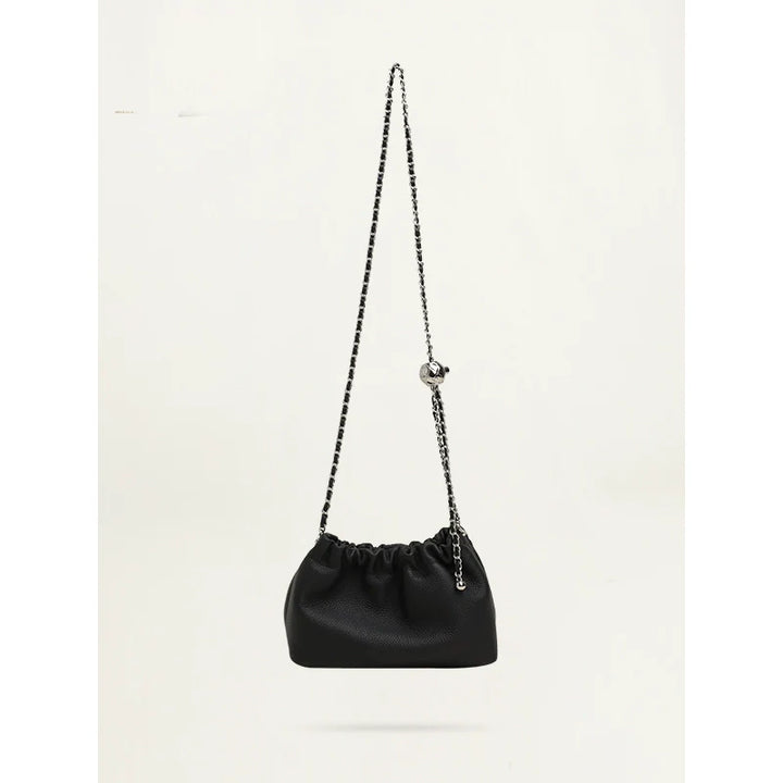 Leather Pleated Cloud Bag