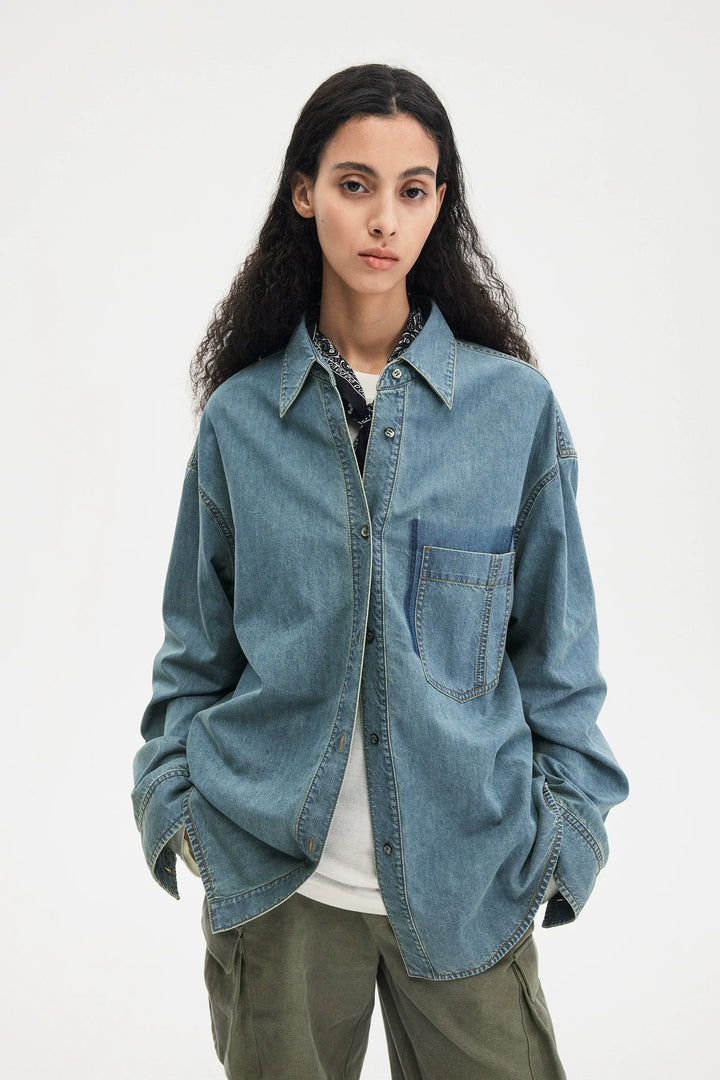 Retro Washed Denim Shirt