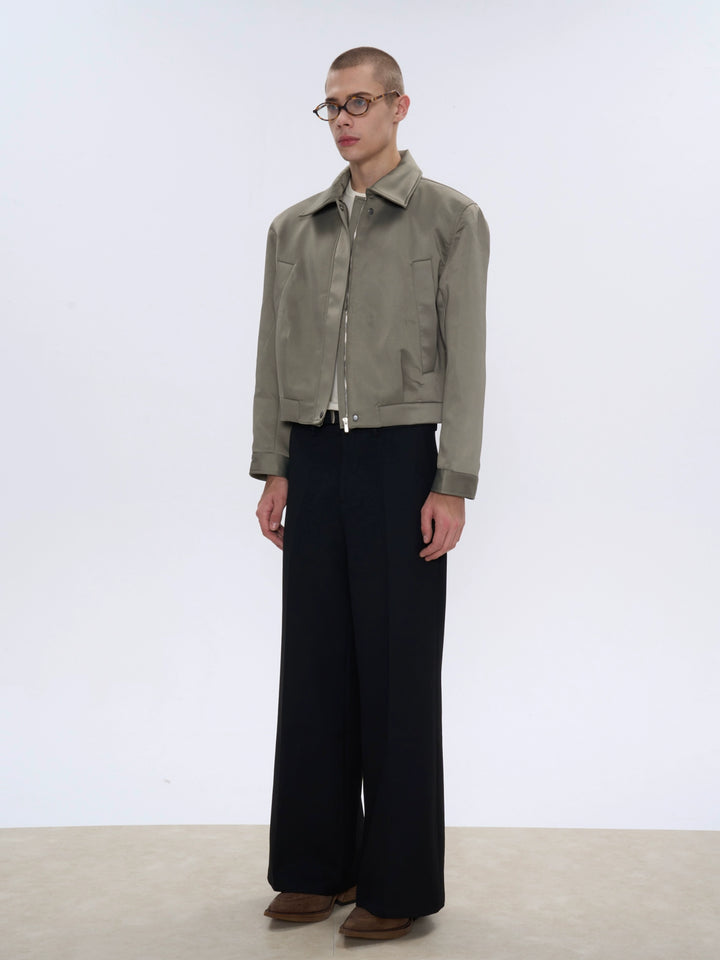 A-Line Wide-Leg Trousers