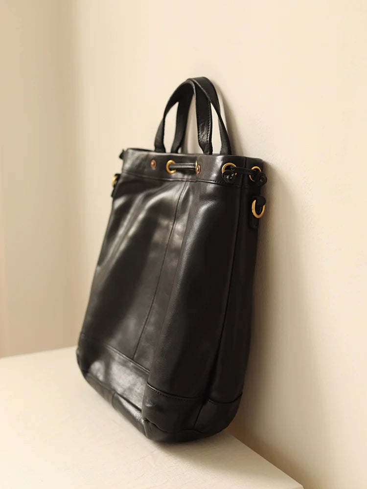 Leather Bucket Tote