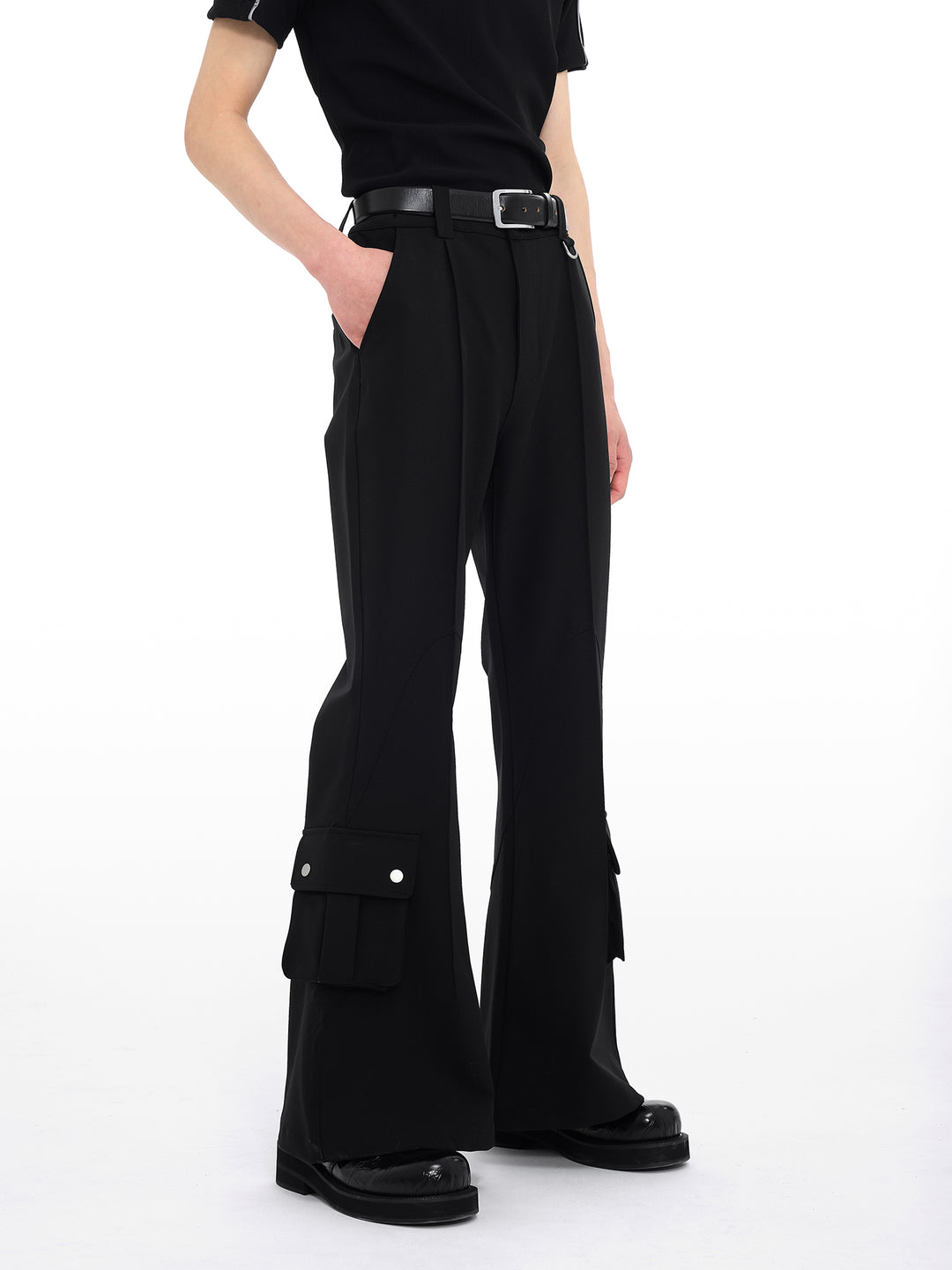 Deconstructed Wide-Leg Trousers