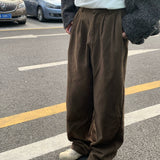 Korean Style Pleated Trousers - Versatile and Casual for Men's Autumn/Winter Wardrobe