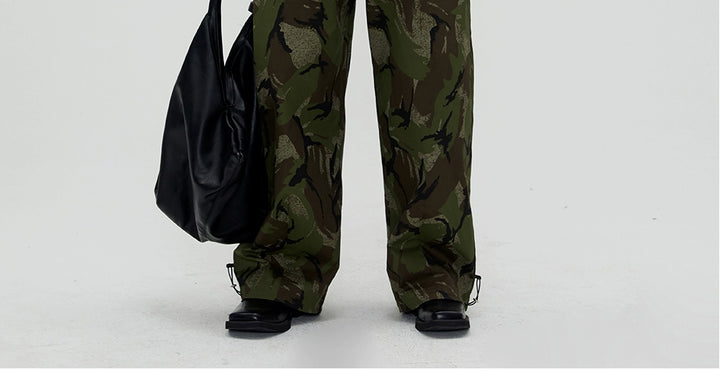 Camouflage Embroidered Casual Pants