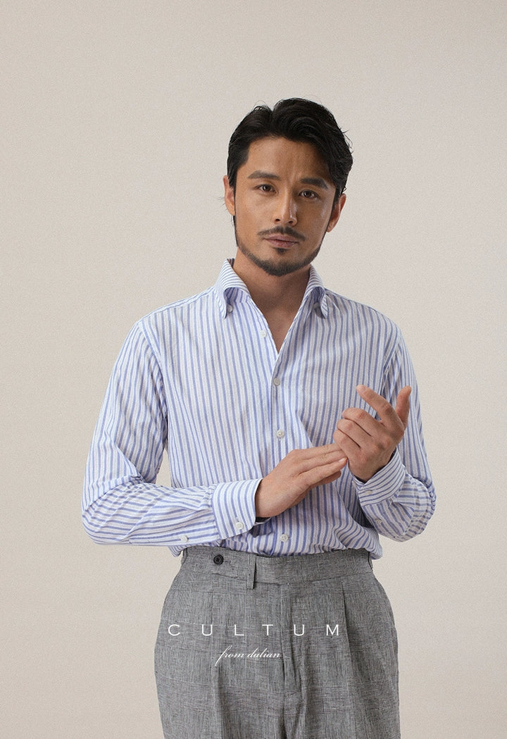 Cotton-Linen Blend Pocket Shirt