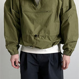 Korean Men's Stand Collar Hooded Windproof Sweater Jacket