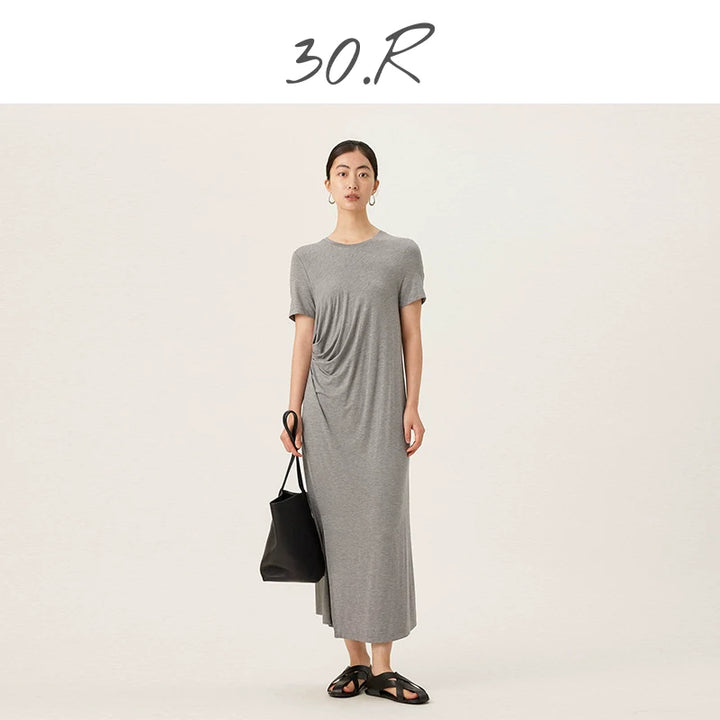 Modal Pleated T-Shirt Dress