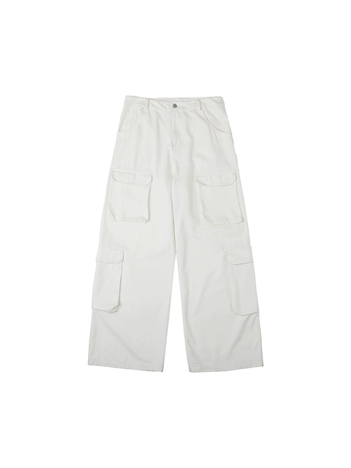 Wide-Leg Cargo Trousers