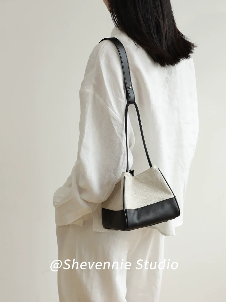 Canvas Leather Tote