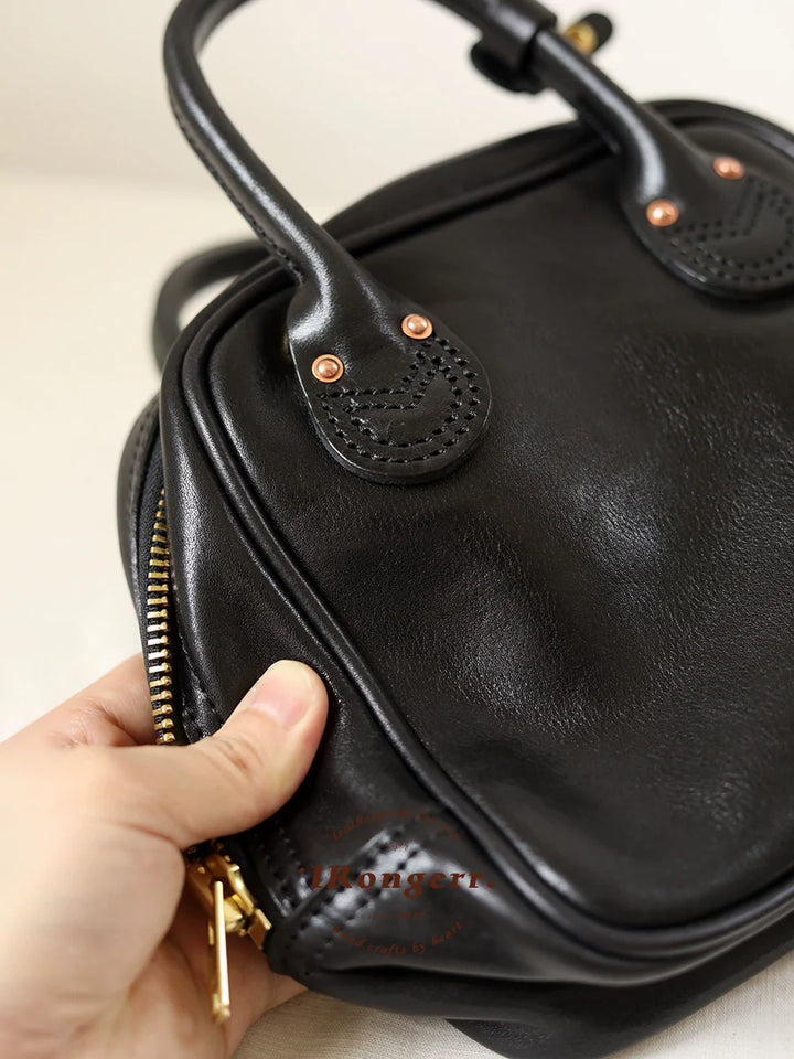 Leather Square Shoulder Bag