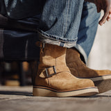 Retro Engineer Boots Suede High-Tops for Men