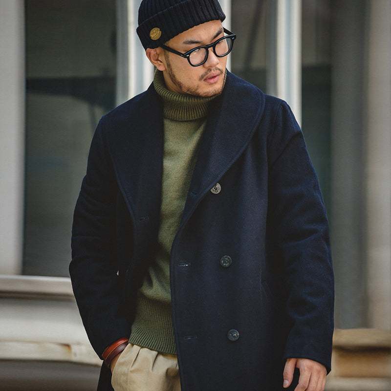 Navy Woolen Coat