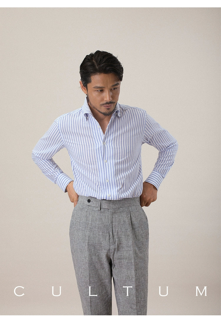 Cotton-Linen Blend Pocket Shirt