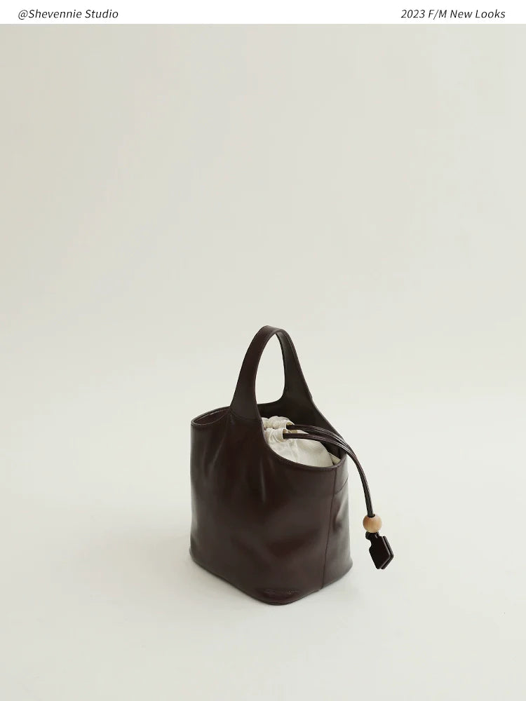 Leather Square Tote