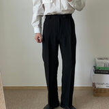 High-waist Loose Straight Casual Suit Trousers